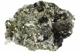 Cubic Pyrite, Sphalerite and Quartz Association - Peru #126551-1
